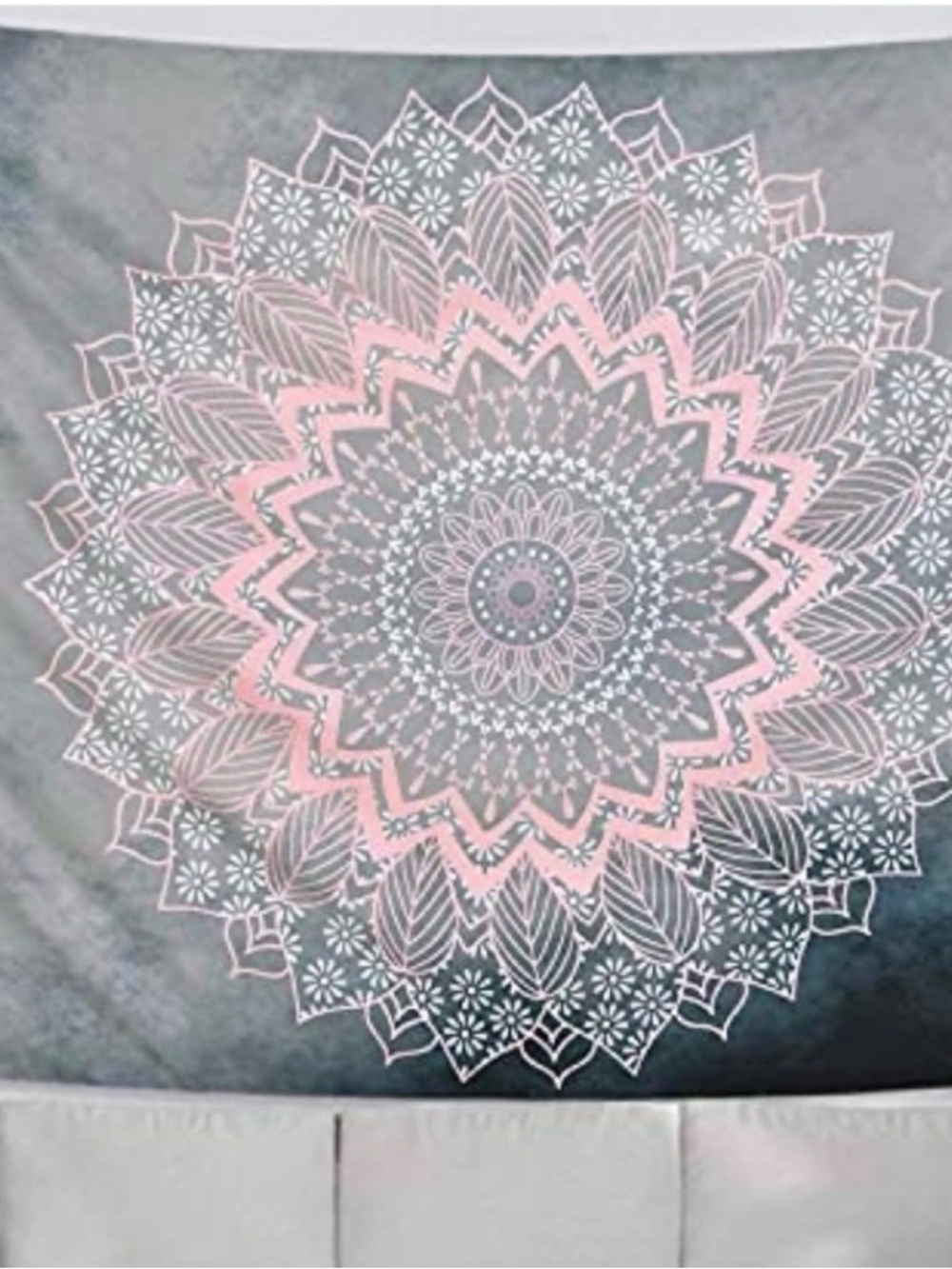 🌸 Mandala Wall Tapestry Grey/Pink 🌸